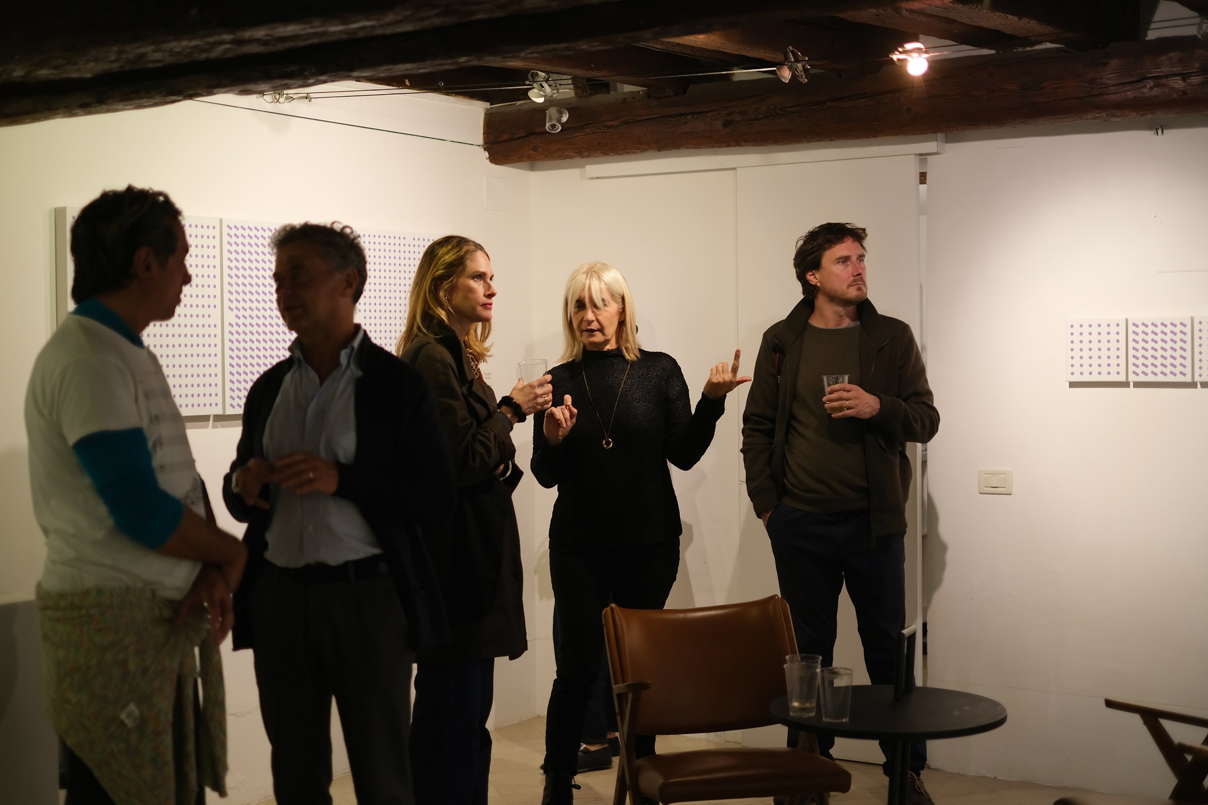 Visitors at the Liminal Space opening reception
