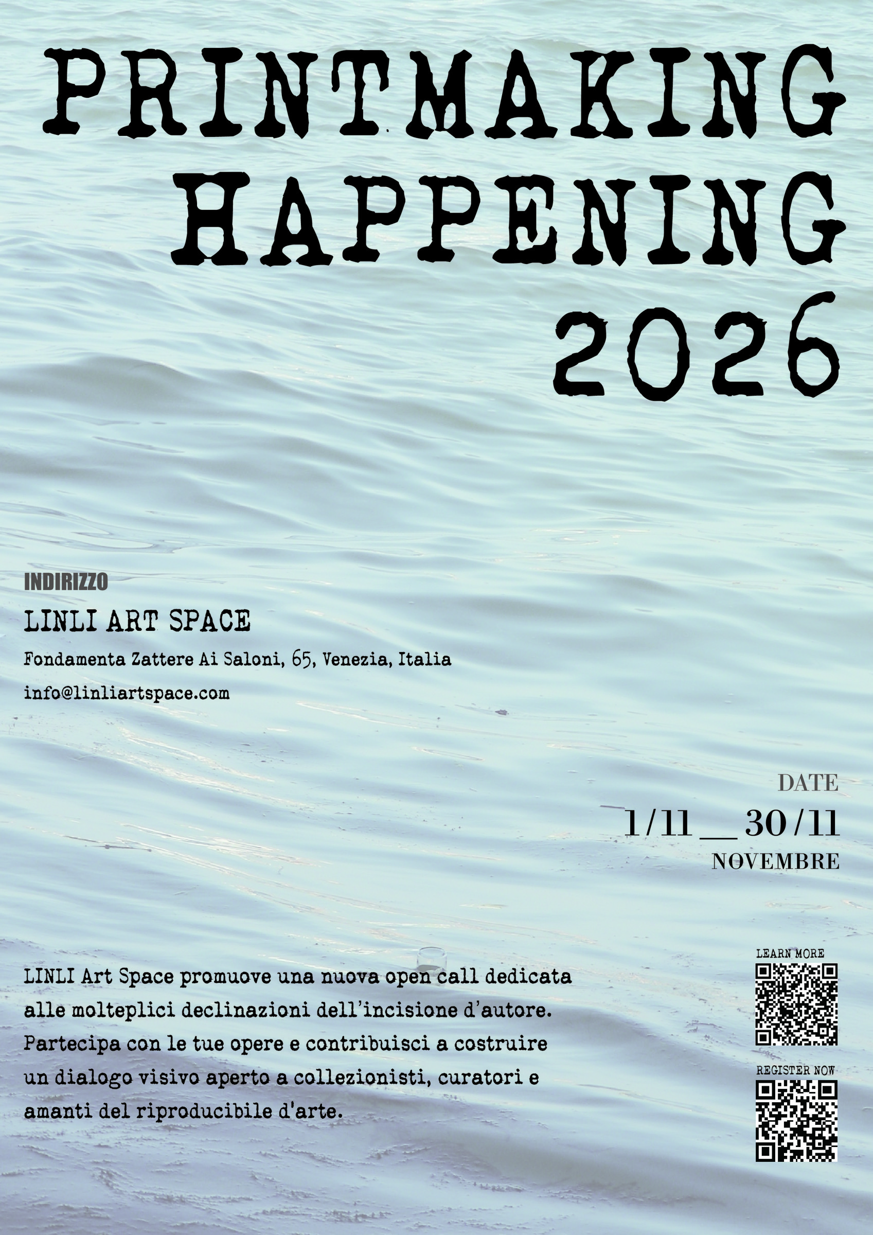 Printmaking Happening 2026 open call poster